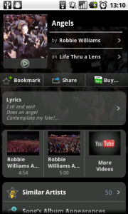 SoundHound matches Singing