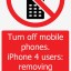 iPhone 4 sign